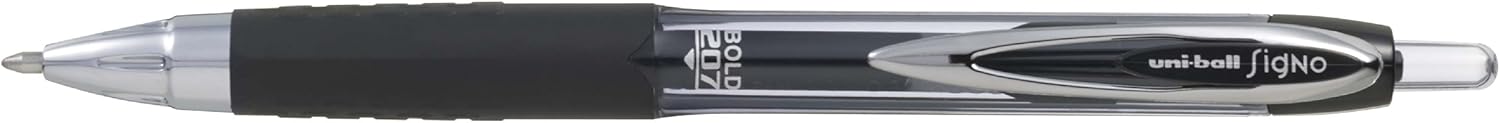 Uni-Ball Signo UMN–207-10 RT gel ink ballpoint pen, 12 wide 1 mm line black