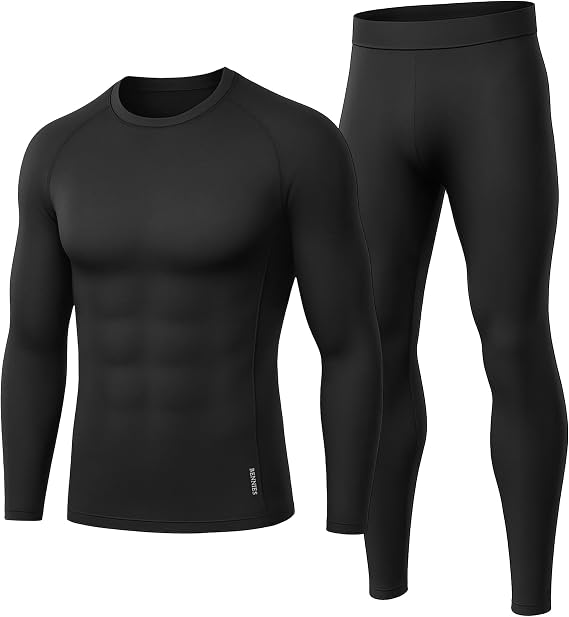 Thermal Underwear Mens Set Mens Thermals Top Bottoms Long Sleeve Long Johns