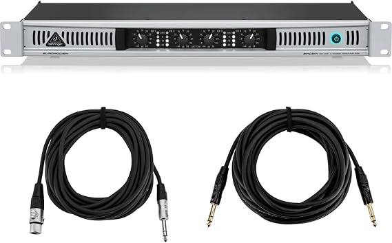 Behringer Europower EPQ304 Professional Stereo Power Amplifier 300W, Bundle with Cable