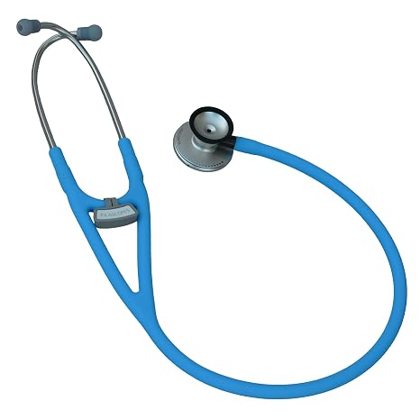 Tunable Bell Cardiology Stethoscope Silicone Tube Sky