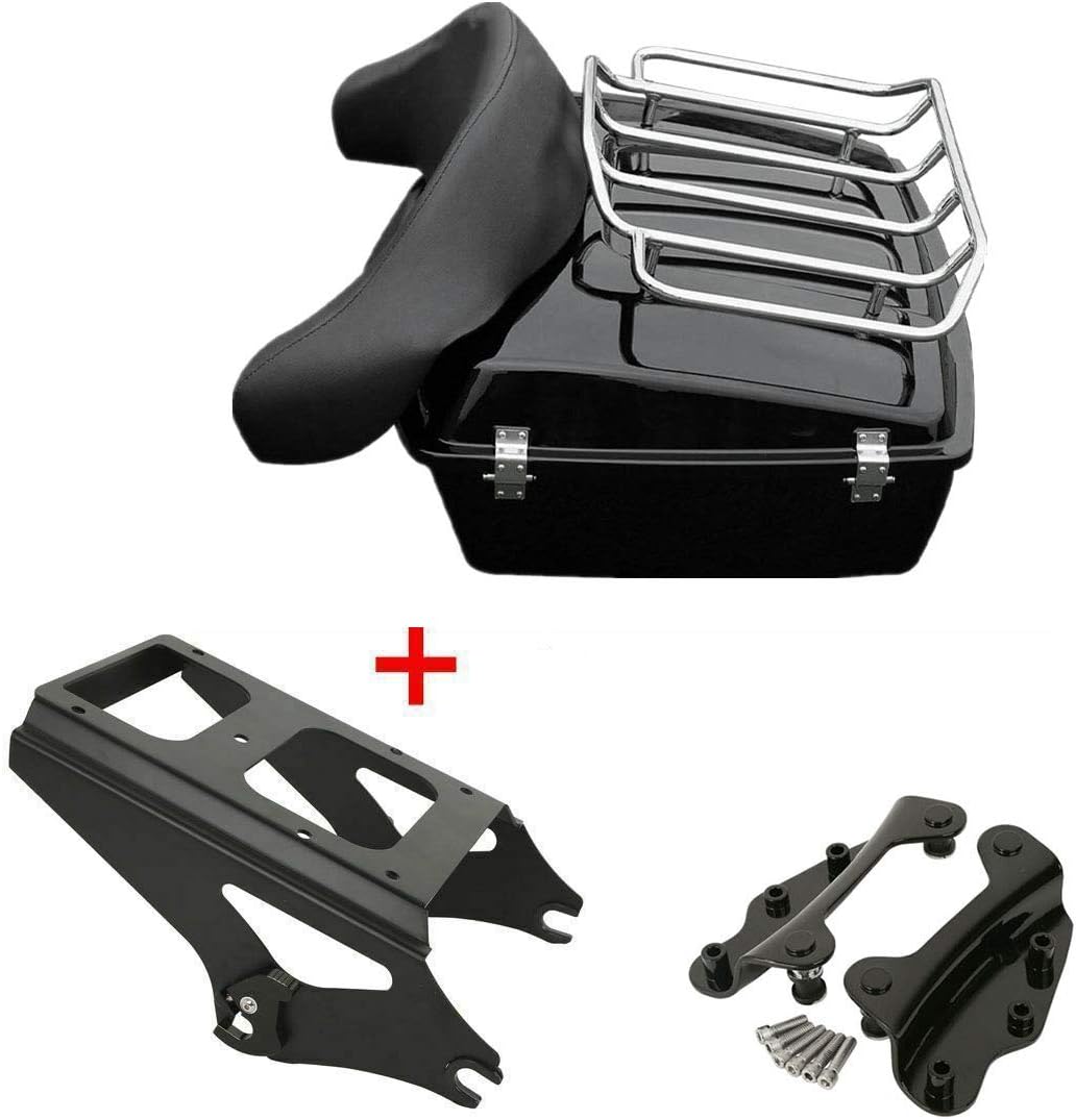 TCMT Chopped Motorcycle Trunk Backrest Luggage Mounting Rack Docking Hardware Fit For Harley Touring 2009-2013 Models Road King Road Glide Street Glide Electra Glide Pack