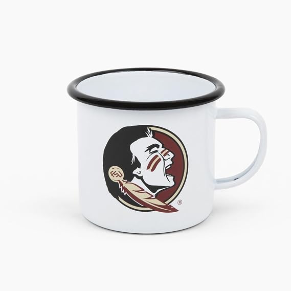 Crow Canyon Home Florida State University (FSU) Seminoles Enamelware 16oz Mugs (Set of 4)