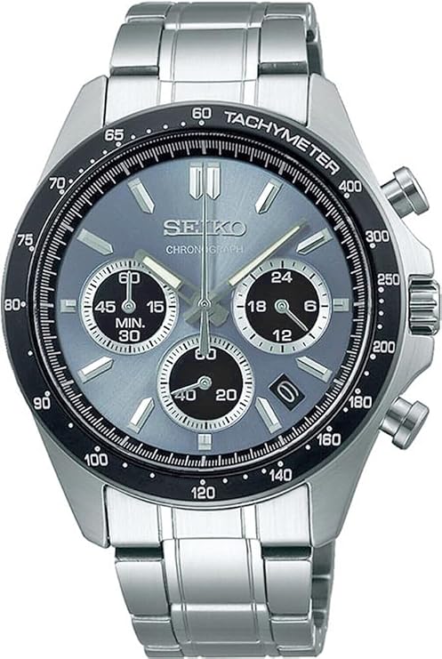 Seiko 1/5 Second Chronograph Quartz Chronograph Watch Men's SBTR027 Blue Gray Metallic Domestic Genuine Article