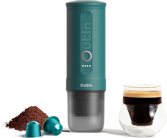 OutIn Nano Portable Electric Espresso Machine, Travel Coffee Maker