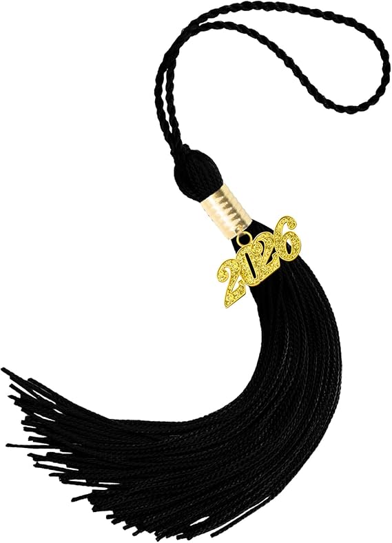 2026 Tassel Graduation, Black Graduation Tassel, Graduations Cap Tassels, 2026 Tassels with 2026 Year Gold Charms for Graduations Hat Cap Accessories Decorations for Graduate Hat Ceremonies