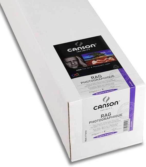 Canson Infinity Rag Photographique White Photo Paper Roll 310 g/m2 1,524 x 15,24 m White