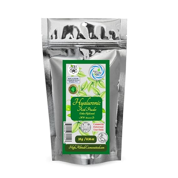10g (0.36oz) MOISTURE PARADISE TM Hyaluronic Acid Powder (Sodium Hyaluronate) - Low molecular weight -80,000 D - Cosmetic, Hydrating, Moisturizing, Make Hyaluronic Acid Serum