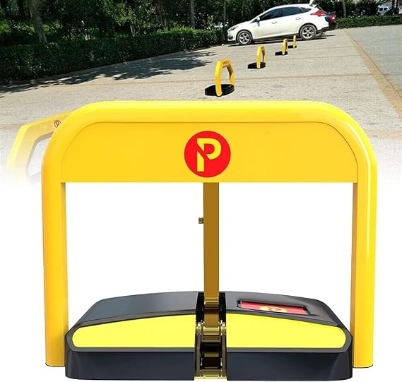 Automatic Parking Barrier, Car Park Driveway Guard Saver Smart Lock Parking Bollard, Replaceable Battery Parking Space Saver Lock IP67 Waterproof