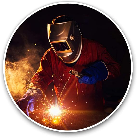 Vinyl Stickers (Set of 2) 10cm - Amazing Welder Weld Mechanic Decals for Laptops,Tablets,Luggage,Scrap Booking,Fridges, 8767