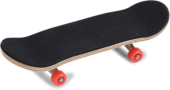 Combort 1Pc Finger Skateboards Fingerboards Sets, Maple Wooden+Alloy Fingerboard Finger Skateboards with Box Reduce Pressure Kids Gifts(Red)