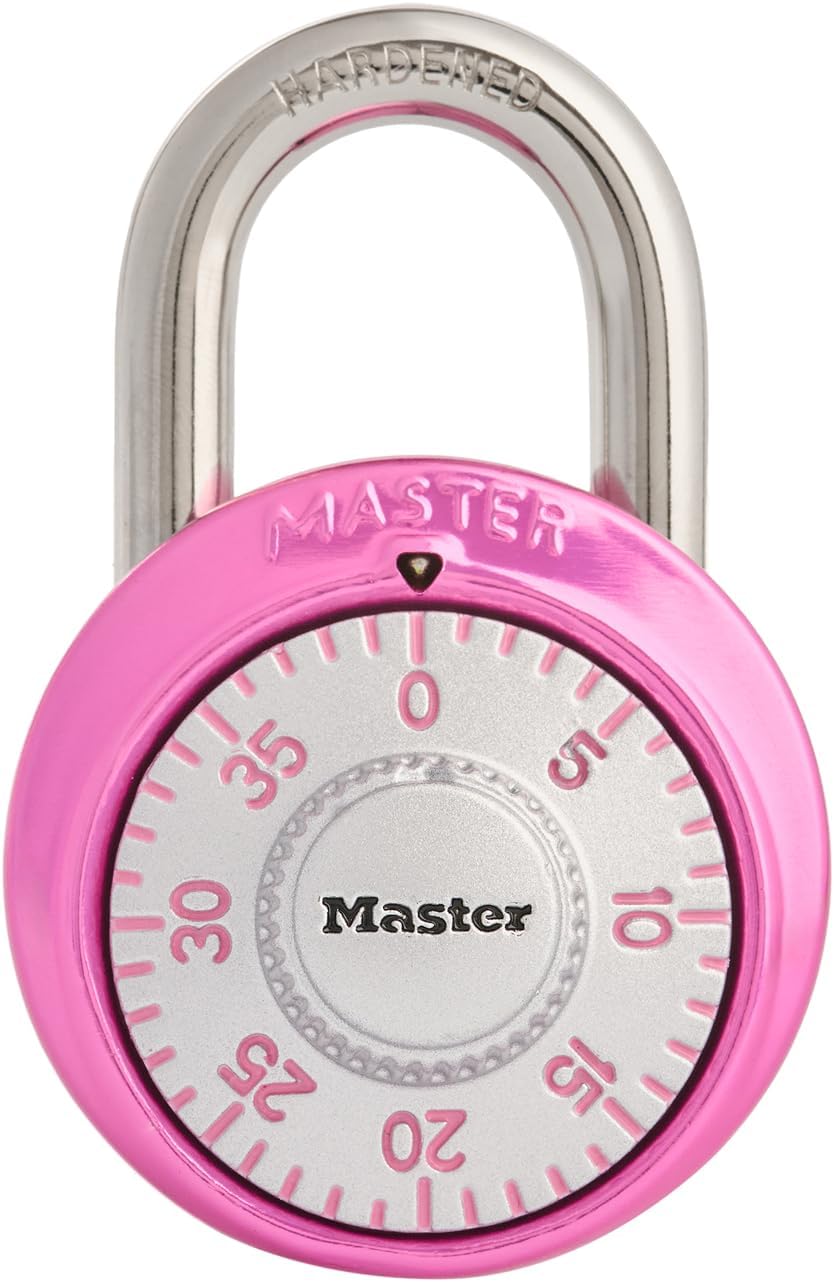 Master Lock 1530DPNK Lock, Encrypted Lock, Pink