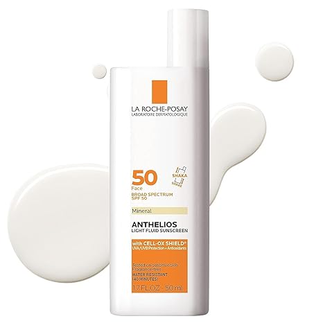 La Roche-Posay Anthelios Sunscreen SPF 40, Ultra-Light Fluid Broad Spectrum SPF 40, Face Sunscreen with Titanium Dioxide Mineral, Lightweight & Fast-Absorbing, Oil-Free, Matte Finish