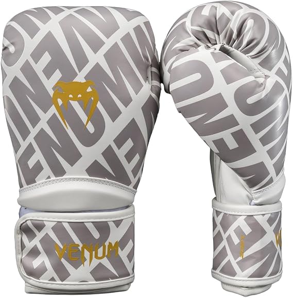 Venum Contender 1.5 XT 3D Boxing Gloves - White-Gold 14-Ounce