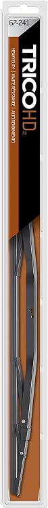 TRICO 24 Inch 67 Series Heavy Duty Black Wide Saddle Wiper Blade for Curved Windshields, 1 Pack (67-241)