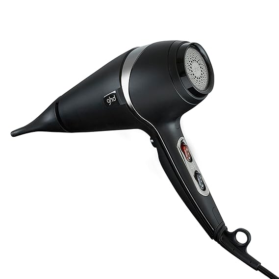ghd Air Hair Dryer 1600w Professional Blow Dryer, Salon Strength Motor, Concentrator Nozzle, Adjustable Temperature Setting, and Ionic Technology for Super-Fast Drying Black