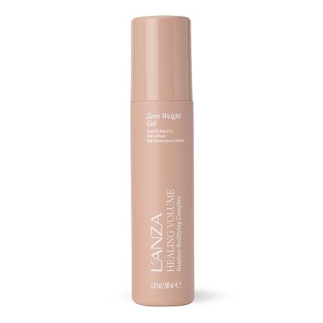 L'ANZA Healing Volume Zero Weight Hair Gel, 6.8 Fl Oz | Strong Flexible Hold Styling Gel, for Flat, Fine Hair, Humidity Defense, No Flakes or Residue, Defines Texture, Adds Shine