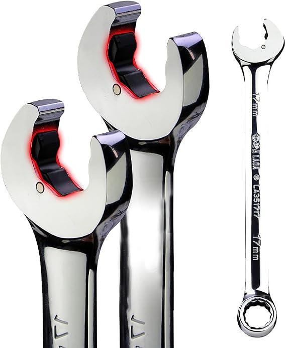 LAOA Special Open End Ratcheting Wrench, Hand Tool, Cr-V Material, High Torque, Perfect for Repairing Bicycle, Car, Each Machinery, and More (19mm (1 piece))