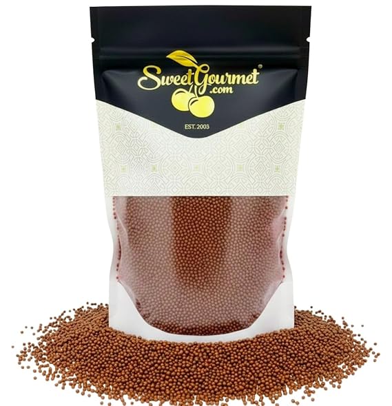 SweetGourmet Brown Party Nonpareils, Bulk Decorations Sprinkles, 1 Pound Bag