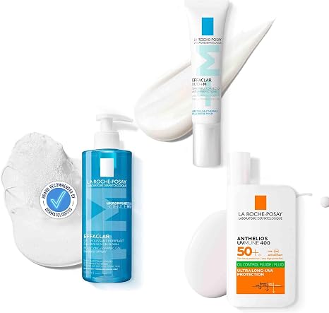 La Roche-Posay Effaclar Foaming Cleansing Gel 400ml + Effaclar Duo+M Anti-Blemish Treatment 40ml + Anthelios Uvmune 400 Fluid Oil Control
