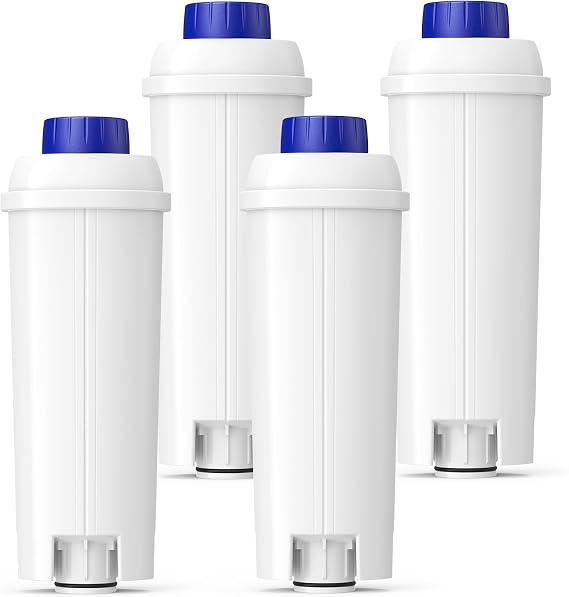 DLSC002 Water Filter Replacement For Delonghi Coffee Machine Filter, 4 Pack