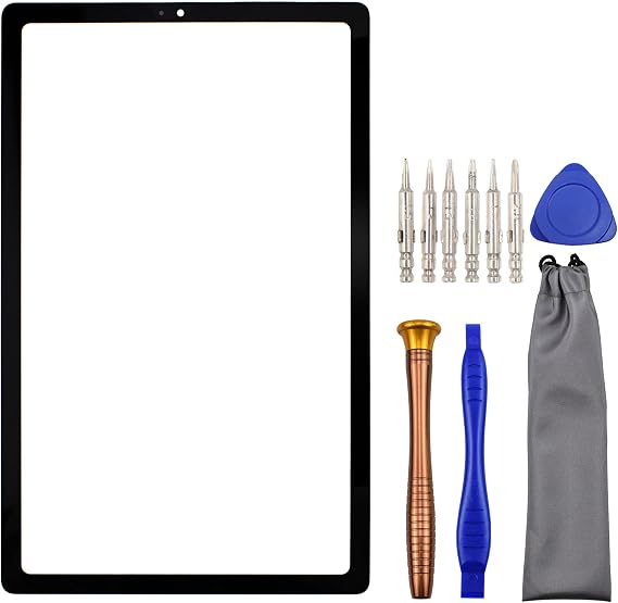 Tablet Front Glass Screen Repair Part for Samsung Galaxy Tab S6 SM-T860 SM-T865 with Tool Kit Black 10.5"