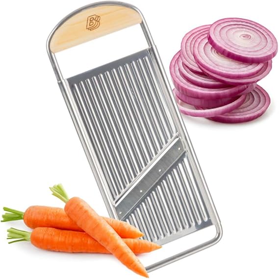 Kings County Tools Flat Handheld Mandoline Slicer for Kitchen, 12