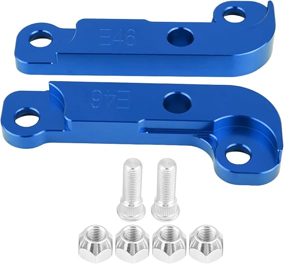 Aluminium Drift Lock Adapter Kit for E46 M3 Increasing Turn Angle 25 Percent Steering Tuning Upgrade CNC Machined Blue
