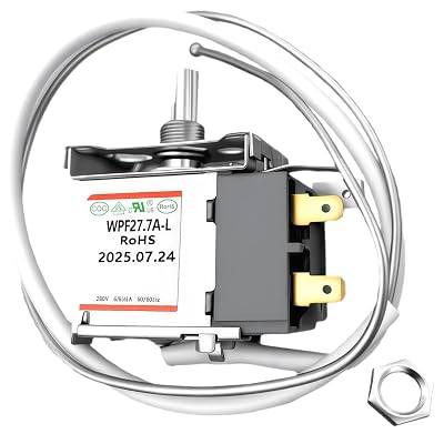 WR50X10085 Freezer Thermostat Replacement Fit for GE Haier Chest Freezer WPF27.7A-L Temperature Control Mini Fridge, Replace 1477823 AP4344994 PS2323338 EAP2323338