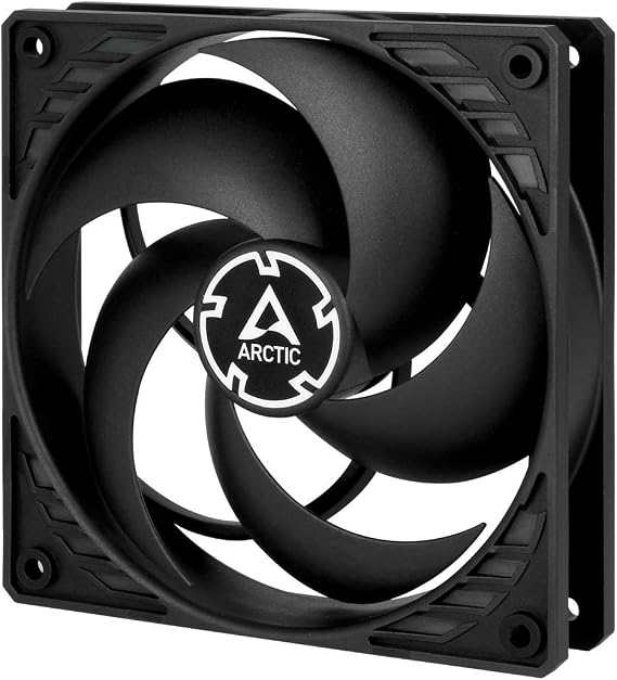 ARCTIC P12 Silent – 120 mm case fan is optimized for static pressure, case fan is particularly quiet, 1050 rpm/minute – Black