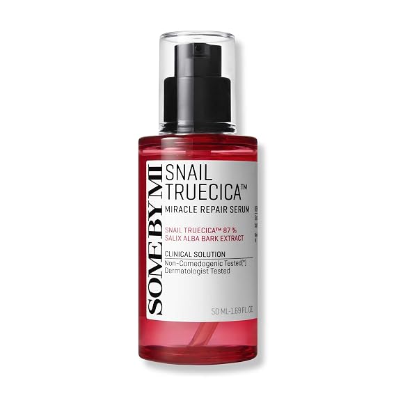SOME BY MI Snail Trucica Miracle Repair Serum - 1.69Oz, 50ml - Made from Snail Mucin for Sensitive Skin - Daily Repair Face Serum for Post Acne Marks and Strengthen Skin Barrier - Korean Skin Care