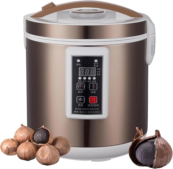 Black Garlic Fermenter Machine,Full Automatic Intelligent Electric Garlic Machine with 3-Layer Stainless Steel Shelf,Yogurt Maker Natto Maker,for Yogurt, Natto, Fruit Vinegar(5L)