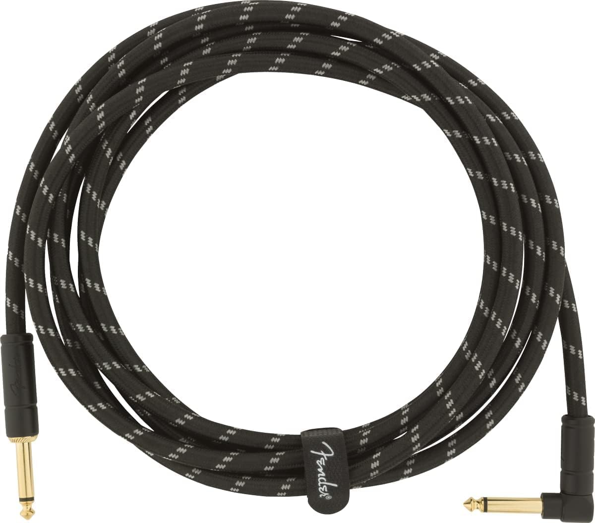 Fender Deluxe Series Instrument Cable Black Tweed Angle - 3 meters Instrument Cable