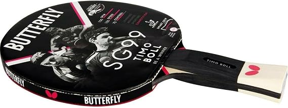 Butterfly® Timo Boll SG99 masa tenisi raketi | masa tenisi raketi Bat profesyonel ve yarışma | taktik olarak rutin oyuncular | ITTF sertifikalı Wakaba kaplama | anatomik sap şekli akıllı kavrama