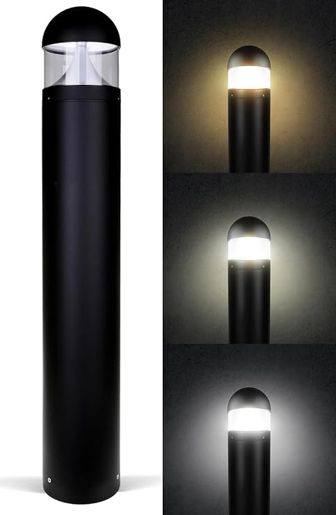 LightingLabs Led Bollard Landscape Lighting 20 Watts 40 Inch 3CCT 3000/4000/5000K 120-277V Outdoor Pathway Light Wired Ideal for Garden, Commercial and Driveway Rated IP65 ETL Listed