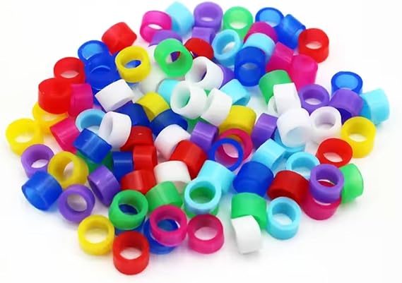 Upriver 40pcs Bird Ring Leg Bands with 1 Installer for Parrot Finch Canary