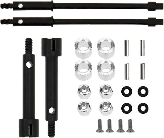 RC 4 mm Geniş Tekerlek Aks CVD Ön Arka Ortak Tahrik Mili Yükseltme Parçaları Eksenel SCX24 90081 1/24 RC Paletleyici ile Uyumlu