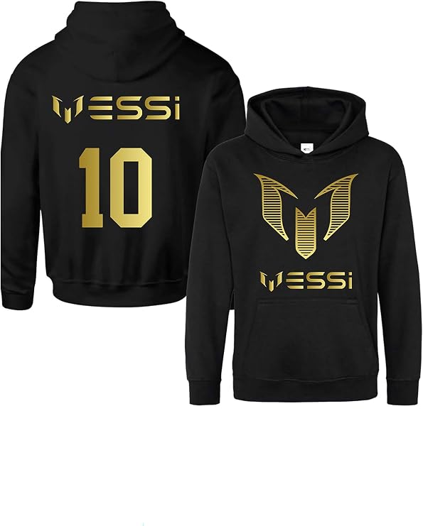 Inspired Messi #10 GOAT Kids Hoodie - Soccer Jersey Inspired Soccer Boys Pullover Hooded Top | Perfect Football Gift