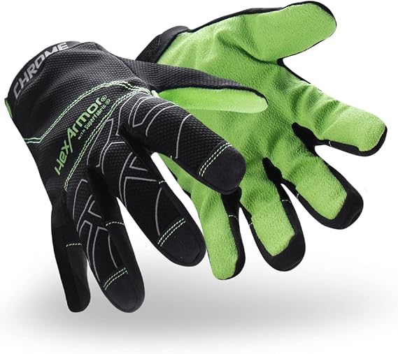 HexArmor Heavy Duty Cut-Resistant Durable Grip Work Gloves | Chrome Series 4023