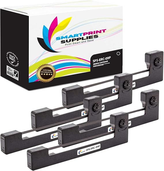 Compatible ERC-09P Purple Ribbon Cartridge for M150 M160 M161 M163 M164 M180 M181 M182 M183 M185 M190 M191 M192 M195, HX-20 HX-40, P-40 Impact Printer 5M Characters (5 Pack)