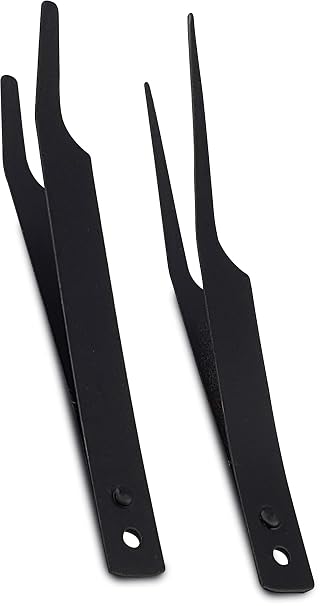 Entomology Forceps, Set of 2, for Delicate Entomology Work. Flexible Stainless-Steel - Bend & Re-Bend (Coated)