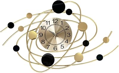 Wall Clocks Creative Living Room Decoration Wall Clock Nordic Simple Mute Large Wall Clock Metal Clock Planet Shape Home Wall Clock Office Wall ClockA