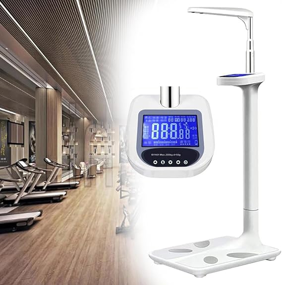 Body Composition Analyzer, Fat Analyzer Electronic Scales with LCD Display, for Weight/Height/Obesity Value/BMI Measurement, 440 lb Capacity