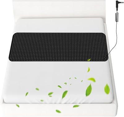 Grounding Mat for Bed, Grounding Pad for Sleeping, PU Leather Ground Mattress Pad Earth Mat for Better Sleep
