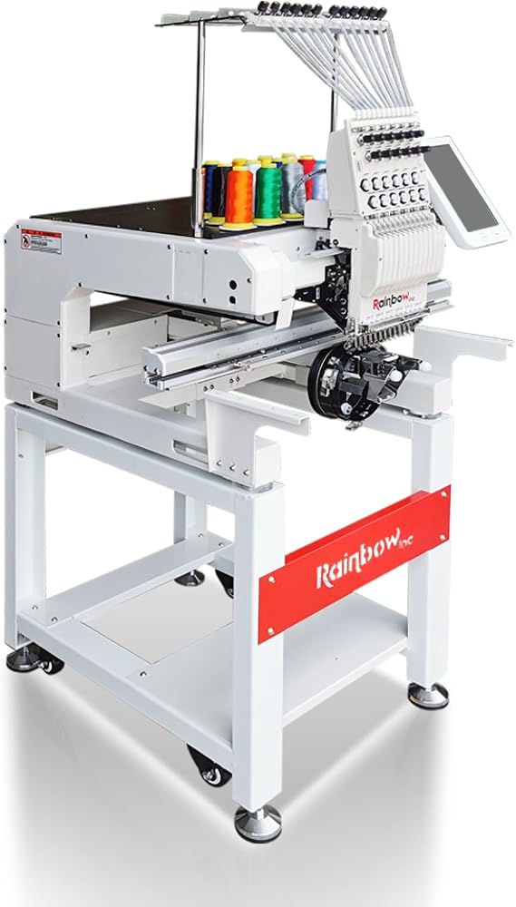 Digital Embroidery Machine, Model RBE4060-A15 Commercial 40 * 60cm (15.7 * 23.6 inches) Max Working Area, 3D Caps Hats T-shirts Jacket Embroidery Machine With 15 Needles and Auto Trimming