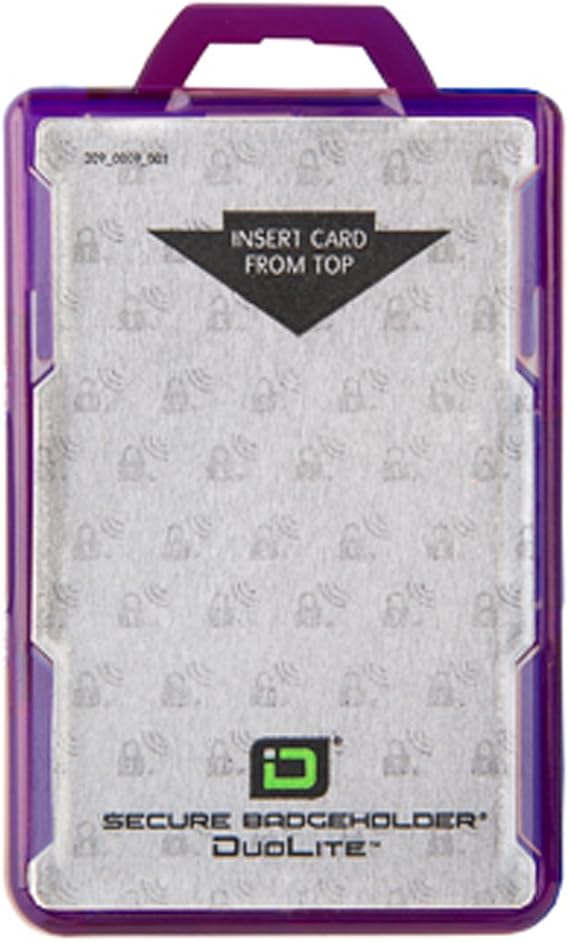 Identity Stronghold Secure Badge Holder Duolite, Purple (IDSH2004-001B-pur)