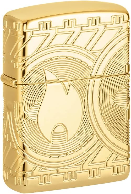 Zippo Currency Design Armor High Polish Gold Pocket Lighter
