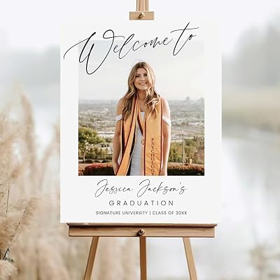 Graduation Party Welcome Sign, Photo Graduation Poster, Graduation Decorations, Grad Party Sign, Grad Welcome Sign, Graduation gift for best friend, Graduation gift for daughter, sister, brother