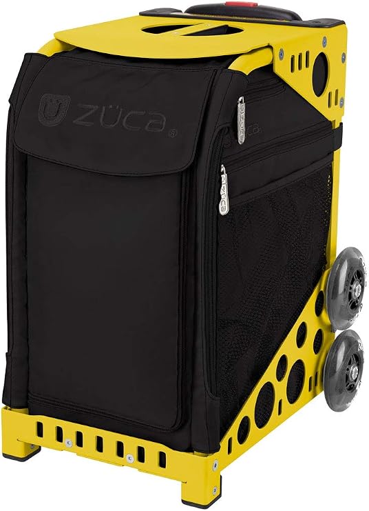 ZUCA Stealth Insert Bag and Yellow Frame with Flashing Wheels