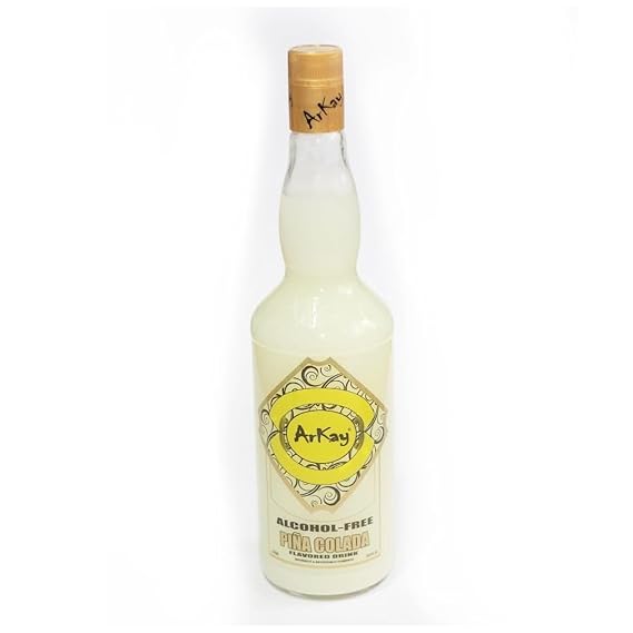 ArKay - Non-Alcoholic Pina Colada - 0 Calories, 0 Sugar - Alcohol-Free Pina Colada Alternative - 33.3 Fl Oz (1L) - Ideal for Cocktails & Mocktails