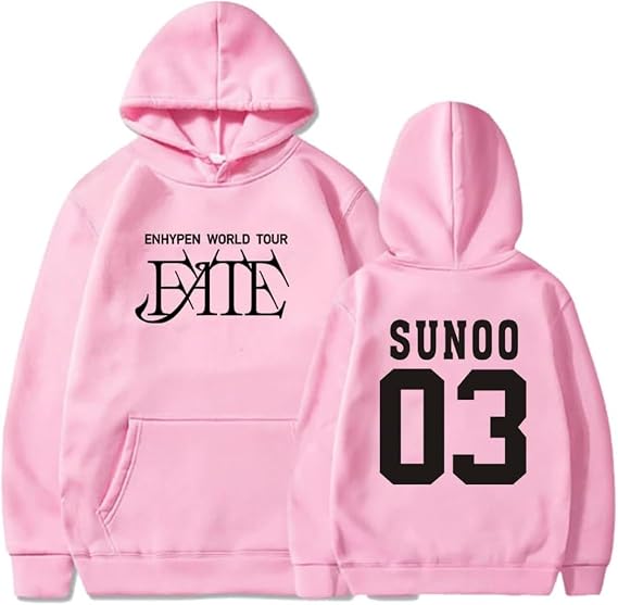 Kpop Enhypen Merch En World Tour Fashion Hoodie SUNOO Logo Long Sleeve Sweatshirts Women Men Hip Hop Clothes